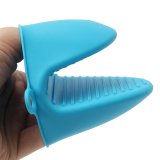 Di động Silicone Lò Nướng Mitt Nồi Chịu Nhiệt Nấu Ăn Nhà Bếp 8.5x11 cm Màu Xanh-quốc tế