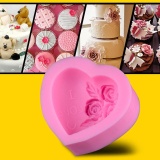 Practical High-quality Hot Sell Rose Love Heart Cake Mould Decorating Tool Mold Baking Accessories High Quality - intl