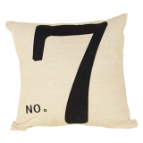 In hình Chữ Số 7 Vải Lanh Cotton Vuông Ném Gối Trang Trí Gối Bọc Áo Gối Không Có Gối Bên Trong