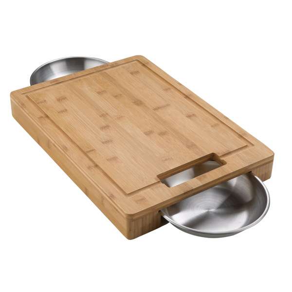 Napoleon PRO Cutting Board with Stainless Steel Bowls