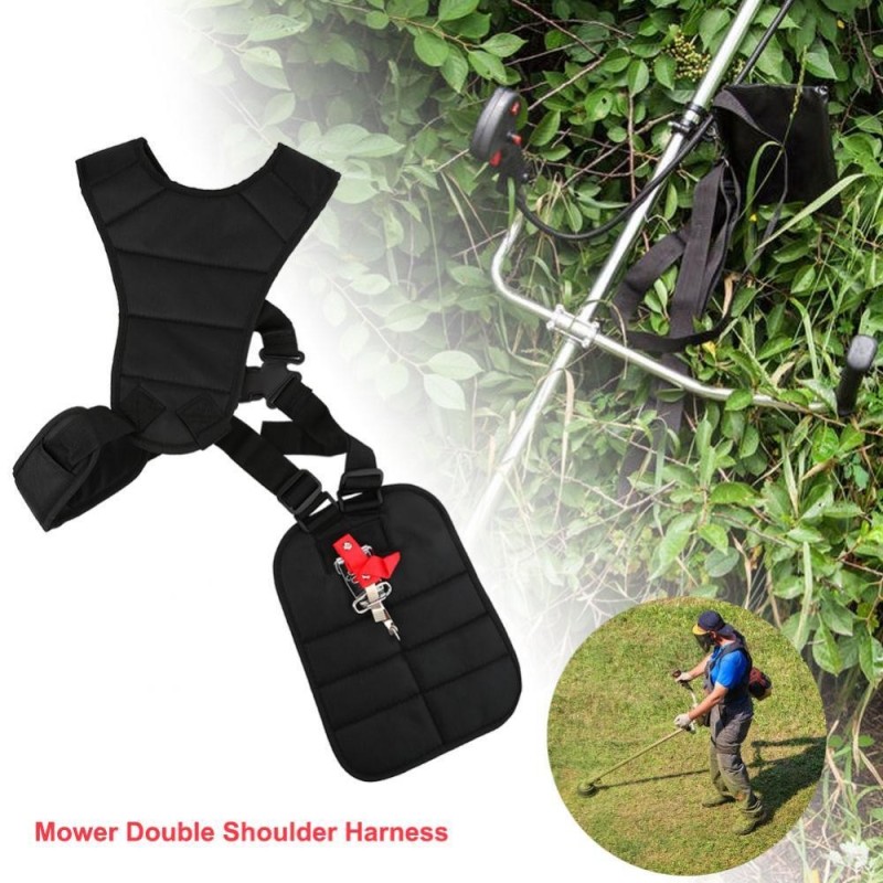 Professional Lawn Mower Double Shoulder Harness Brush Cutter Strimmer Adjustable Padded Strap - intl
