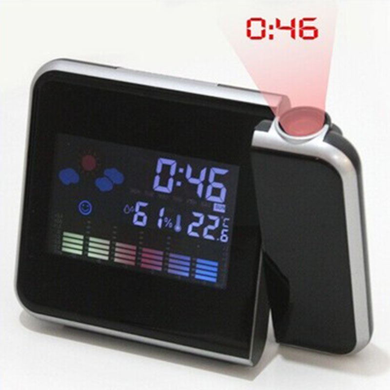 Nơi bán Chiếu Kỹ Thuật Số Thời Tiết MÀN HÌNH LCD Báo Lại Đồng Hồ Báo Thức Màu w/ĐÈN Nền LED-quốc tế
