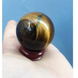 [HCM]Quả cầu đá mắt hổ đen ánh vàng 3cm (Nâu)