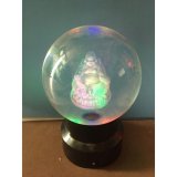 [HCM]QỦA CẦU PHA LÊ 3D TƯỢNG PHẬT DI LẠC TỌA SEN. có đèn. đường kính 10p