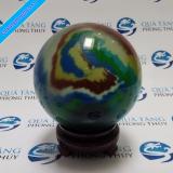 Quả Cầu Phong Thủy Đá Mắt Mèo Ngũ Sắc. đường kính 8p. ( TẶNG KÈM CHÂN ĐẾ) 