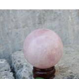 [HCM]Quả Cầu Phong Thủy Đá Thạch Anh Hồng. 8p- TẶNG KÈM CHÂN ĐẾ