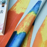 Cầu vồng Bút Chì Họa Tiết Sheer Voan Rèm Cửa Sổ (Xanh Dương)-vải-quốc tế