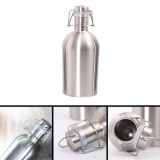 Realand Premium Stainless Steel Homebrew Beer Growler 2 L Secure Swing Top Lid Craft Beer Bottle Saver Flip Cap BPA Free - intl