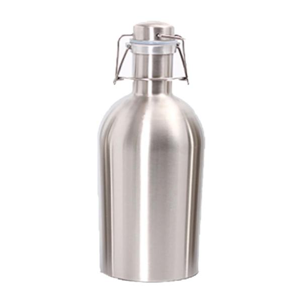 Realand Premium Stainless Steel Homebrew Beer Growler 2 L Secure Swing Top Lid Craft Beer Bottle Saver Flip Cap BPA Free - intl