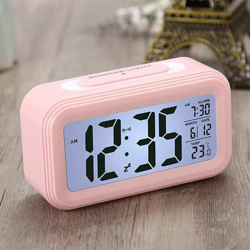 Nơi bán Hình chữ nhật Lớn màn hình hiển thị LCD kỹ thuật số Báo Lại Đồng Hồ Báo Thức Lịch-quốc tế