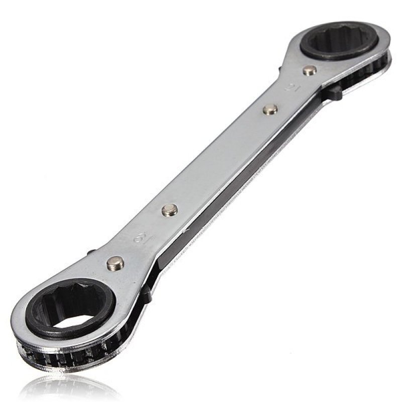 Ring Ratchet Spanner Wrench Set Repair Tools Metric 19mm X 21mm - intl