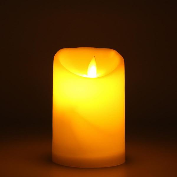 Romantic Electronic LED Flameless Carve Swing Flickering Simulation Candle Light - intl