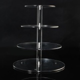 Round Acrylic 4 Tier Cupcake Cake Stand For Birthday Celebration Party Cake Shop - intl