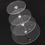 Round Acrylic 4 Tier Cupcake Cake Stand For Birthday Celebration Party Cake Shop - intl