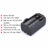Sạc 2 pin 18650 thông minh (sạc cho pin 18650 dùng cho đèn pin LED)
