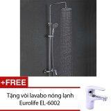 Sen bộ tắm đứng nóng lạnh Eurolife EL-S902-1 new (Trắng bạc) + Tặng vòi lavabo nóng lạnh Eurolife EL-6002