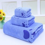 Set 3 khăn tắm, khăn lau, khăn mặt tiện lợi cho cả gia đình (xanh)