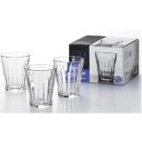Set 4 cốc thủy tinh 320ml kẻ sọc - Hàng Nhật nội địa