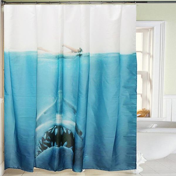 Shark Underwater Durable Polyester Waterproof Bath Shower Curtain Decor 70 x 70 - intl