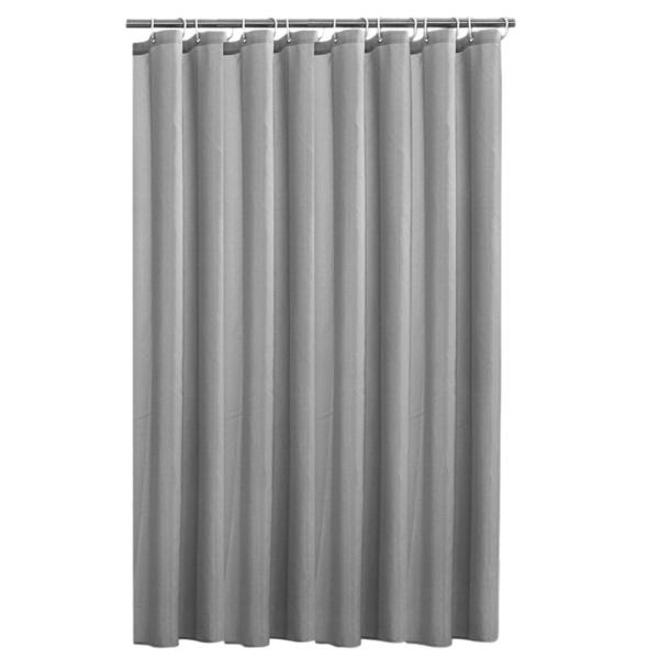 Shower Curtains,Elegant Waterproof Bathroom Curtain Polyester Solid Shower Bath Curtain with Curtain Hooks Shower Liner Bath Accessories Home Lovely Decor Bathtub Curtains Grey - intl