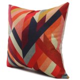 Simple Geometric Cotton Linen Pillow Case Home Sofa Back Throw Cushion Cover - intl