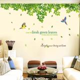 (SIZE LỚN )Decal dán tường GREEN LEAVES-flowerdecal