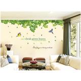 Decal dán tường hoa lá  GREEN LEAVES (SIZE LỚN ) Sticker Tranh Dán Tường -Decal dán tường cây xanh ,Decal dán tường hoa lá