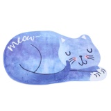 Sleeping Meow Meow Bibulous Antiskid Bathroom Mat(Blue)-40*60cm - intl