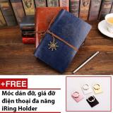 Sổ tay bìa da với phụ kiện cướp biển độc đáo SN-001044 + Tặng kèm 1 móc gắn đỡ điện thoại đa năng