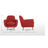 Sofa đơn Klosso KSD004-D (Đỏ)