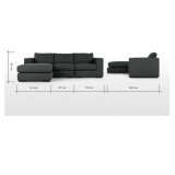 Sofa góc Klosso KGG002-XDE (Xám đen)