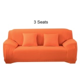(Giao hàng miễn phí cho cả ba chiếc đến Hà Nội）Mềm mại Suốt Cả-đã bao Bọc Vải Thun Ghế Sofa Ghế Dài  (Cam)-3 chỗ ngồi-quốc tế (Orange)