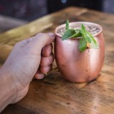 Solid Copper Moscow Mule Mugs, 18 Ounce Unlined Mug, Drinking Cup Perfect For Cocktails Iced Tea And Beer Specification:304 Stainless Steel Hammer Cup