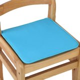 Square Foam Garden Seat Pad Tie On Office Chair Patio Indoor Dining Cushion Sky Blue - intl