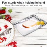 Square Pan Bakeware Oven Sheet, Stainless Steel Heavy Baking Sheet, Nonstick Cooking Pan Tray For Pizza, Fries, And Tater Tots