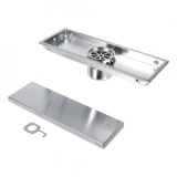 epayst Stainless Steel Linear Shower Floor Drains Tile Insert Drain Channel for Bathroom Kitchen #3