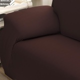 Stretch Polyester Sofa Slipcover Elastic Non-slip Pure Color Soft Chair Sofa Cover Anti-Mite Shield Stylish Furniture Protector Color:Black Size:145-185cm