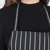 Stripe Apron Chef Waiter BBQ Restaurant Home Kitchen Cooking Black And White Stripe Apron - intl