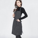 Stripe Apron Chef Waiter BBQ Restaurant Home Kitchen Cooking Black And White Stripe Apron - intl