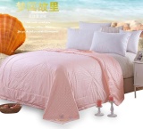 Summer 100% Mulberry Silk Filled Comforter Quilt Duvet Coverlet Blanket Doona, Butterfly Flower Jade Color 100 * 150cm