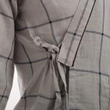 Mùa hè Phong Cách Nhật Bản Sọc Kimono Yukata Nam Cotton Áo Choàng Tắm Haori (Size: M)-quốc tế