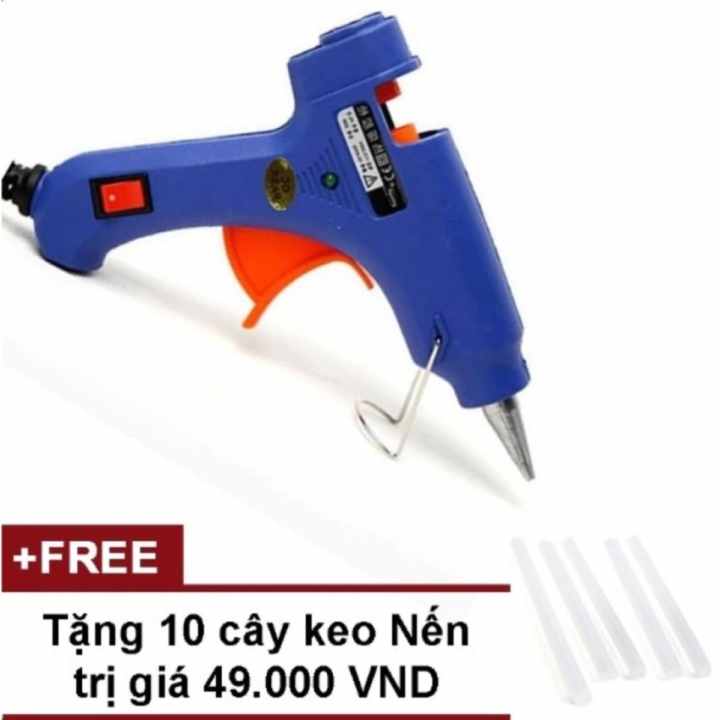Súng bắn keo Nến (Xanh) + Tặng 10 cây keo tiện dụng