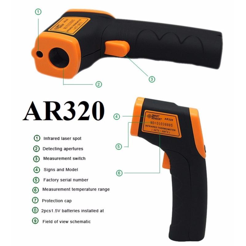 Bảng giá Súng Laser đo nhiệt độ từ xa AR320 (vàng đen)