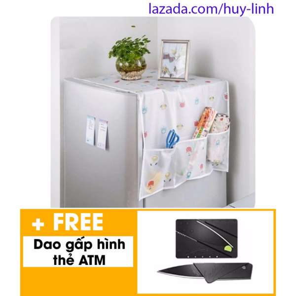 Tấm phủ tủ lạnh tiện dụng + Free 1 dao gấp hình thẻ ATM bỏ ví