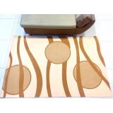 Tsn20 brown velvet 3D printed round rug (120x160cm)