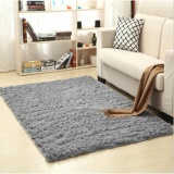 Thảm salon phòng khách Polyester Cao cấp Arte (80x120cm) - Xám..