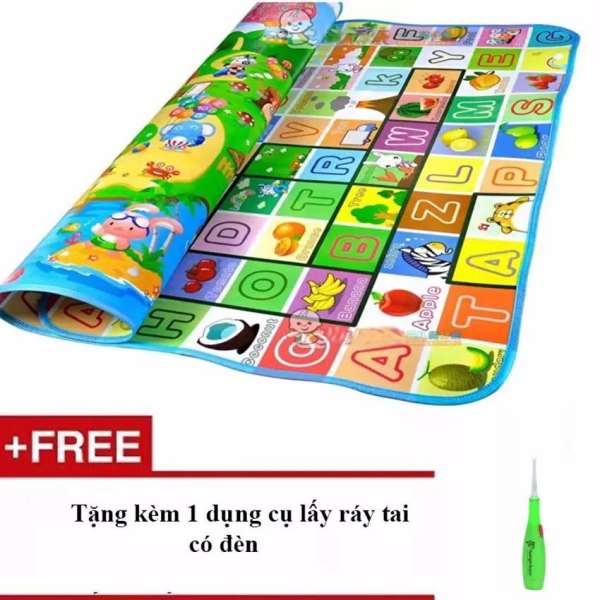 ThảM XốP 2 MặT Cho Bé + TặNg Kèm LấY Ráy Tai Có Đèn Bb00798575 + Bb007858