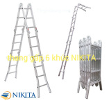 Thang nhôm gấp khúc 6 đoạn (5m4) NIKITA