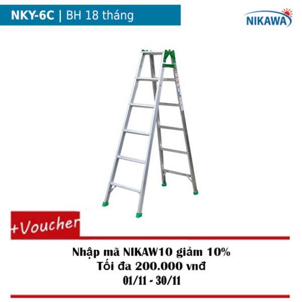 Thang nhôm gấp Nikawa NKY-6C (Trắng)