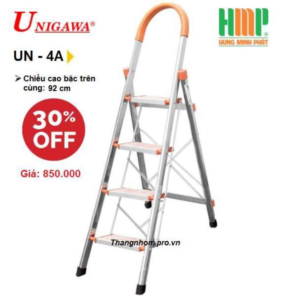 Thang nhôm ghế 4 bậc Unigawa UN-4A